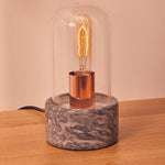Lamonte Bell Lamp with Black Marble Base - Bargainia.com - 5018705379920