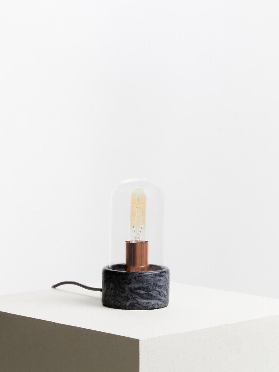 Lamonte Bell Lamp with Black Marble Base - Bargainia.com - 5018705379920