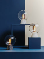 Lamonte Globe Lamp with Grey Marble Base - Bargainia.com - 5018705379975