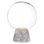 Lamonte Globe Lamp with Grey Marble Base - Bargainia.com - 5018705379975