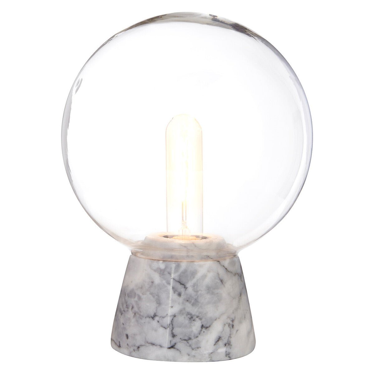 Lamonte Globe Lamp with Grey Marble Base - Bargainia.com - 5018705379975