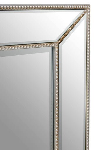 Lapari Silver Finish Rectangular Wall Mirror - Bargainia.com - 5018705989815