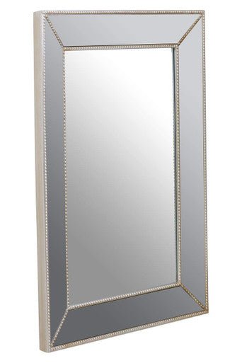 Lapari Silver Finish Rectangular Wall Mirror - Bargainia.com - 5018705989815