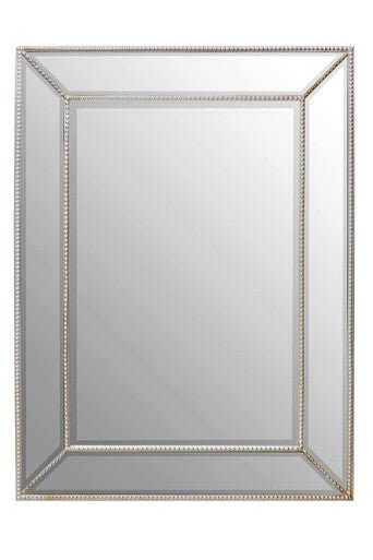 Lapari Silver Finish Rectangular Wall Mirror - Bargainia.com - 5018705989815