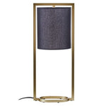 Lara Black Shade With Gold Finish Metal Frame Table Lamp - Bargainia.com - 5018705988283