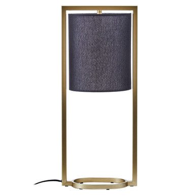 Lara Black Shade With Gold Finish Metal Frame Table Lamp - Bargainia.com - 5018705988283