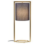 Lara Black Shade With Gold Finish Metal Frame Table Lamp - Bargainia.com - 5018705988283