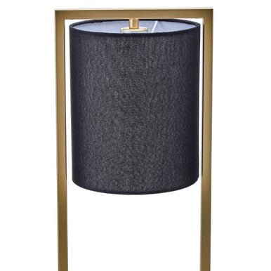 Lara Black Shade With Gold Finish Metal Frame Table Lamp - Bargainia.com - 5018705988283