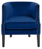 Larissa Blue Velvet Studded Chair - Bargainia.com - 5018705945057
