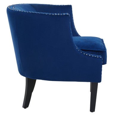 Larissa Blue Velvet Studded Chair - Bargainia.com - 5018705945057