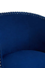 Larissa Blue Velvet Studded Chair - Bargainia.com - 5018705945057