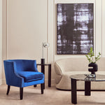 Larissa Blue Velvet Studded Chair - Bargainia.com - 5018705945057