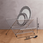 Laurie Small Chrome Folding Dish Drainer - Bargainia.com - 5018705185118