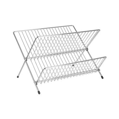 Laurie Small Chrome Folding Dish Drainer - Bargainia.com - 5018705185118