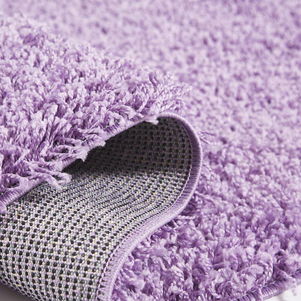 Lavender Purple Thick Shaggy Rug - California - Bargainia.com - 