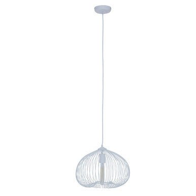 Lavis 1 Bulb White Finish Pendant Light - Bargainia.com - 5018705478098