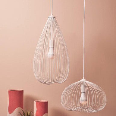 Lavis 1 Bulb White Finish Pendant Light - Bargainia.com - 5018705478098