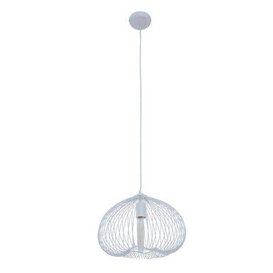 Lavis 1 Bulb White Finish Pendant Light - Bargainia.com - 5018705478098