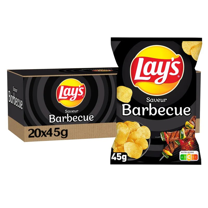 Lay's BBQ Crisps - 20 x 45G (FR Import) Expired on: 20 SEP 2025 - Bargainia.com - 3168930000105 - DP - 00010