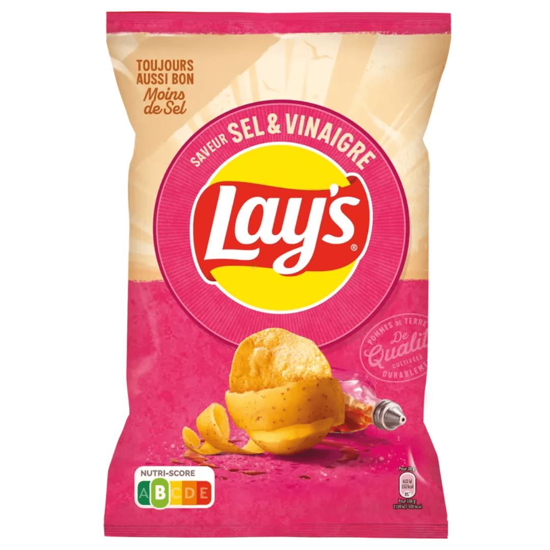 Lays Salt & Vinegar Crisps - 20 x 45G (FR Import)Expired on 04 OCT 2025 - Bargainia.com - 3168930175322 - DP - 17532