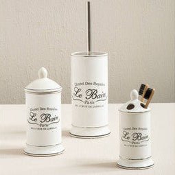 Le Bain White Ceramic Cotton Bud Storage Jar - Bargainia.com - 5018705672311