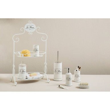 Le Bain White Ceramic Cotton Bud Storage Jar - Bargainia.com - 5018705672311