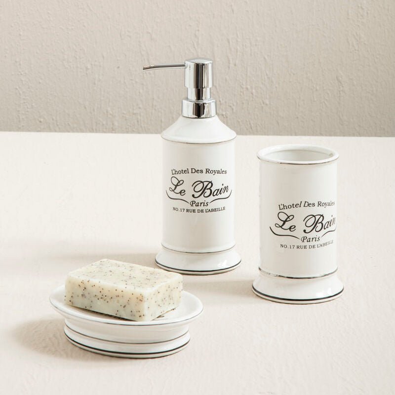 Le Bain White Ceramic Lotion Dispenser - Bargainia.com - 5018705672229