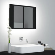 LED Bathroom Mirror Cabinet Black 60x12x45 cm Acrylic - Bargainia.com - 8720286221426 - 804957