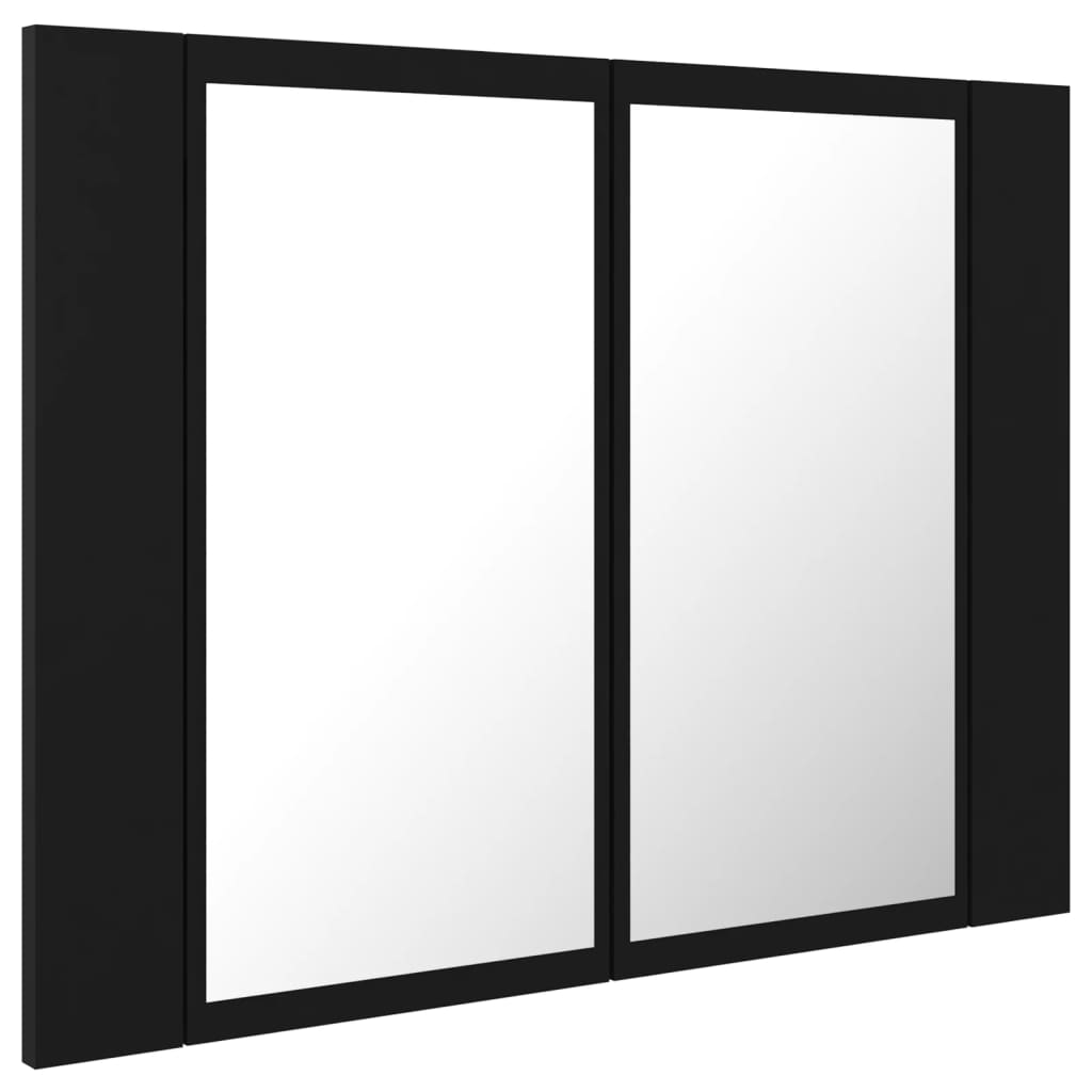 LED Bathroom Mirror Cabinet Black 60x12x45 cm Acrylic - Bargainia.com - 8720286221426 - 804957