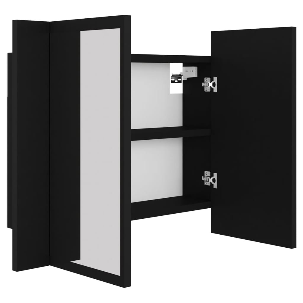 LED Bathroom Mirror Cabinet Black 60x12x45 cm Acrylic - Bargainia.com - 8720286221426 - 804957