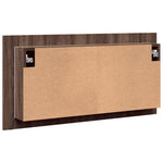LED Bathroom Mirror Cabinet Brown Oak 90x12x45 cm Acrylic - Bargainia.com - 