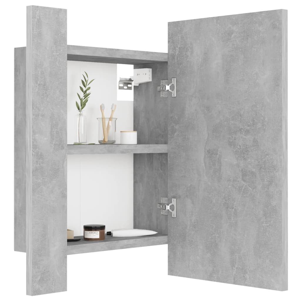 LED Bathroom Mirror Cabinet Concrete Grey 40x12x45 cm Acrylic - Bargainia.com - 8720286221372 - 804952