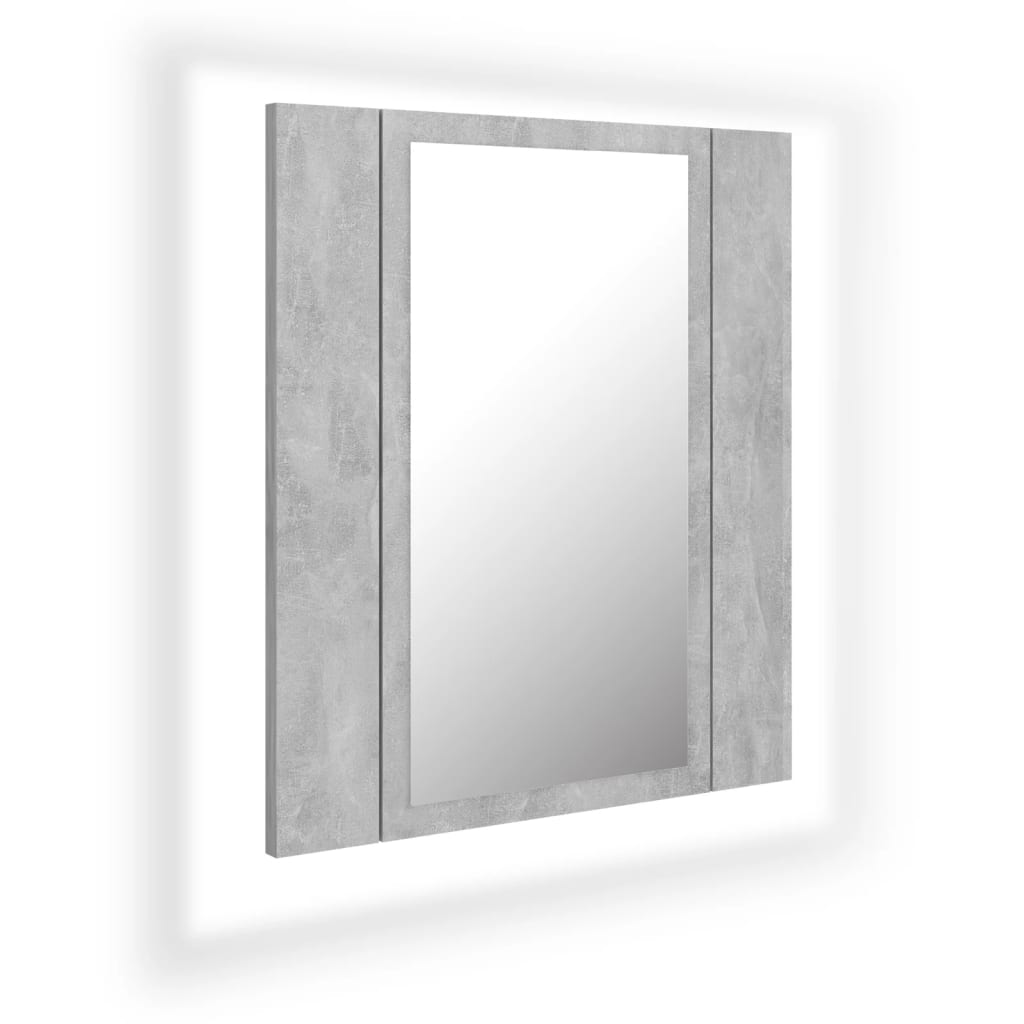 LED Bathroom Mirror Cabinet Concrete Grey 40x12x45 cm Acrylic - Bargainia.com - 8720286221372 - 804952