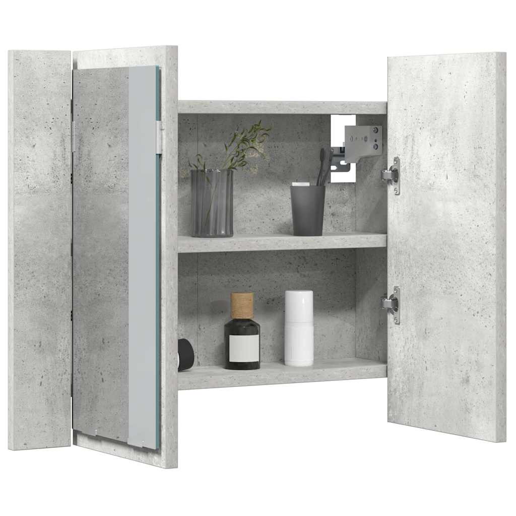 LED Bathroom Mirror Cabinet Concrete Grey 60x12x45 cm Acrylic - Bargainia.com - 8720286221457 - 804960