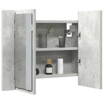 LED Bathroom Mirror Cabinet Concrete Grey 60x12x45 cm Acrylic - Bargainia.com - 