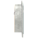 LED Bathroom Mirror Cabinet Concrete Grey 60x12x45 cm Acrylic - Bargainia.com - 
