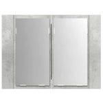 LED Bathroom Mirror Cabinet Concrete Grey 60x12x45 cm Acrylic - Bargainia.com - 