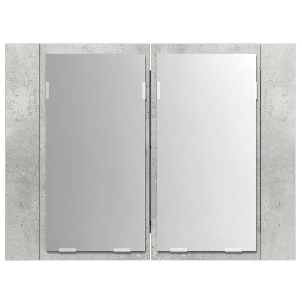 LED Bathroom Mirror Cabinet Concrete Grey 60x12x45 cm Acrylic - Bargainia.com - 8720286221457 - 804960
