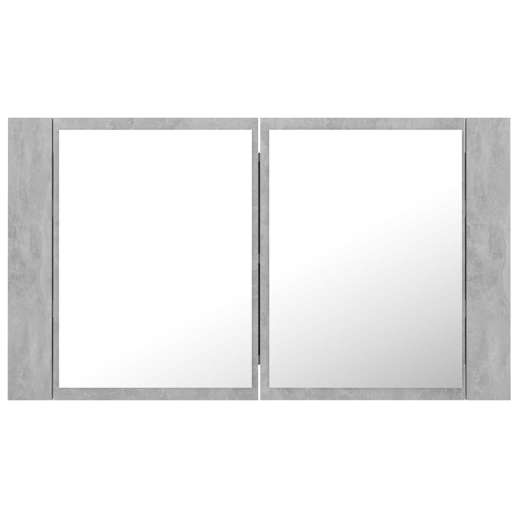 LED Bathroom Mirror Cabinet Concrete Grey 80x12x45 cm Acrylic - Bargainia.com - 8720286221532 - 804968