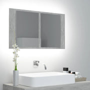 LED Bathroom Mirror Cabinet Concrete Grey 80x12x45 cm Acrylic - Bargainia.com - 8720286221532 - 804968