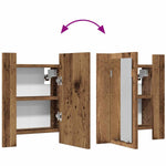 LED Bathroom Mirror Cabinet Old Wood 40x12x45 cm Engineered Wood - Bargainia.com - 