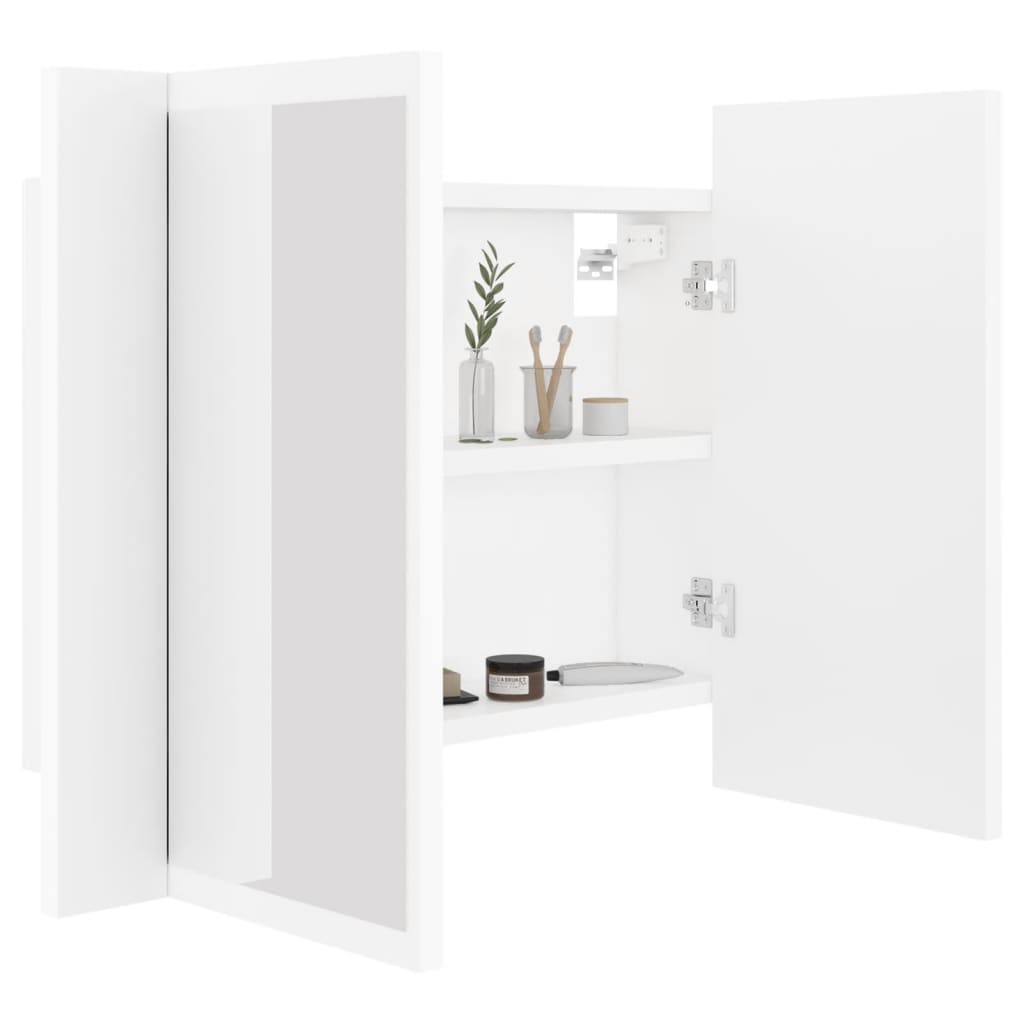 LED Bathroom Mirror Cabinet White 60x12x45 cm Acrylic - Bargainia.com - 8720286221419 - 804956