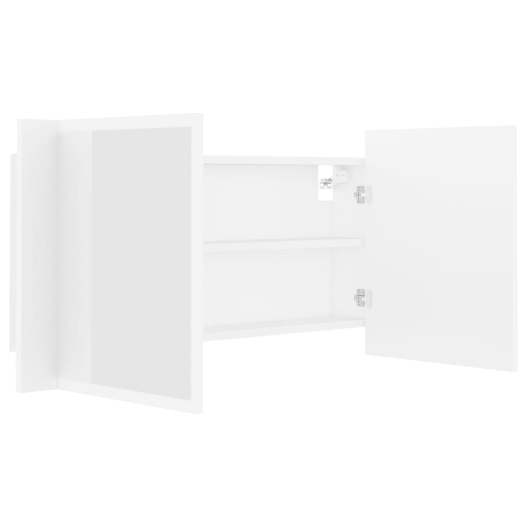 LED Bathroom Mirror Cabinet White 90x12x45 cm Acrylic - Bargainia.com - 8720286221570 - 804972