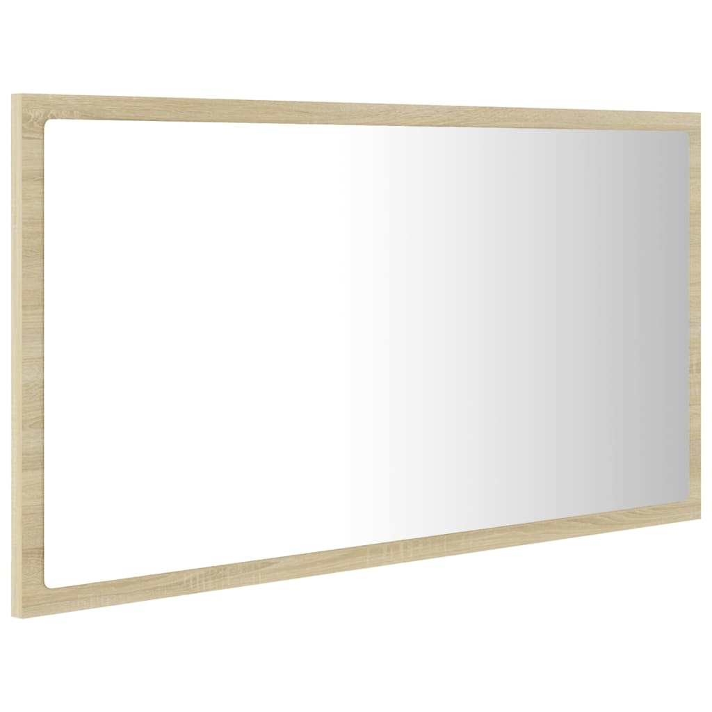 LED Bathroom Mirror Sonoma Oak 80x8.5x37 cm Acrylic - Bargainia.com - 8720286221129 - 804927