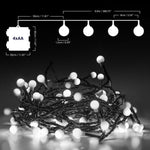 LED Berry Bulbs Battery Operated 8 Function (100 Lights) - White Lights - Bargainia.com - 