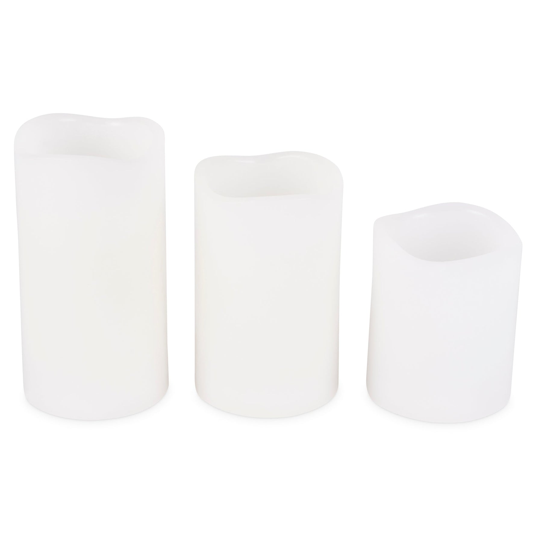 LED Remote Control Vanilla Wax Candles - 3 Pack - Bargainia.com - 