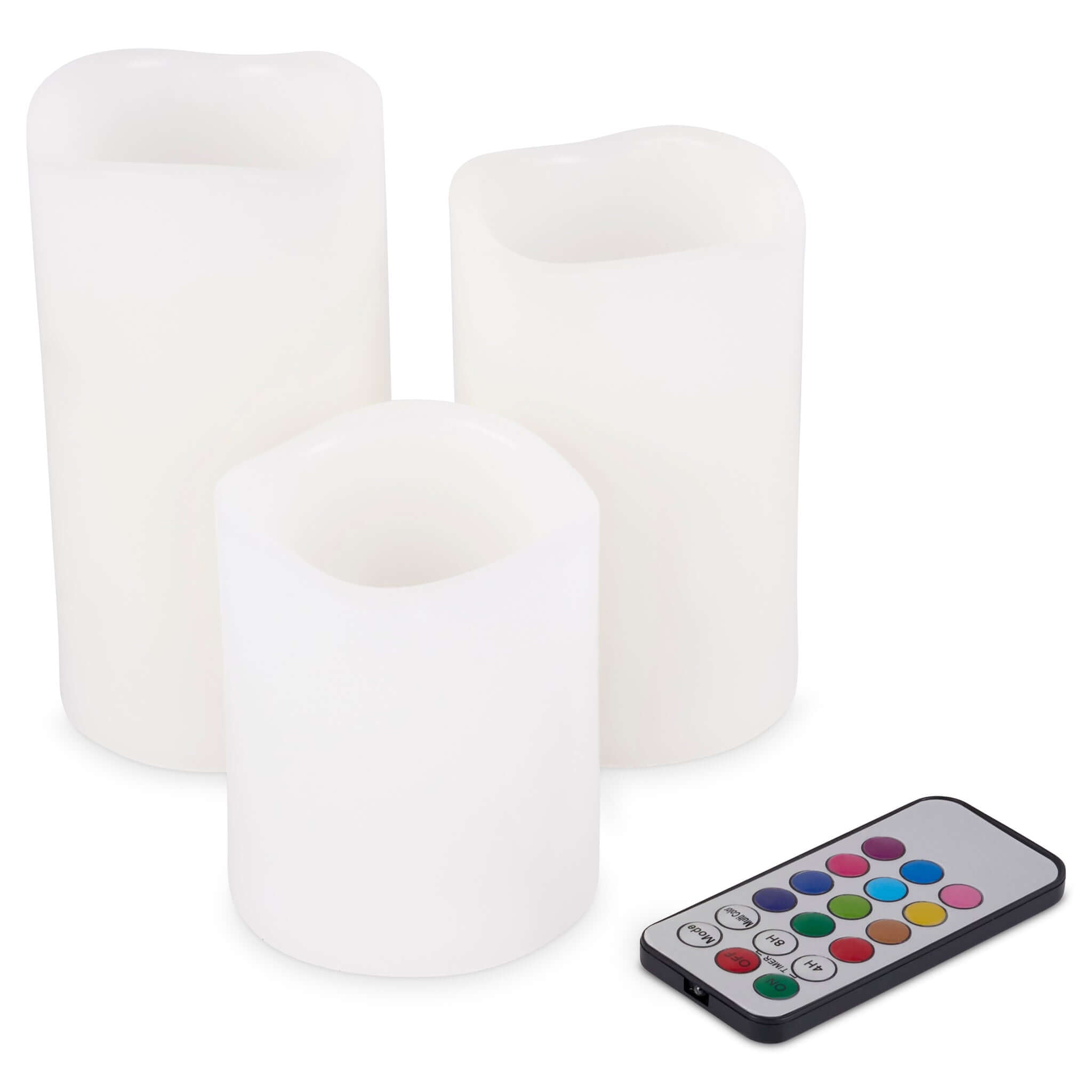 LED Remote Control Vanilla Wax Candles - 3 Pack Clearance