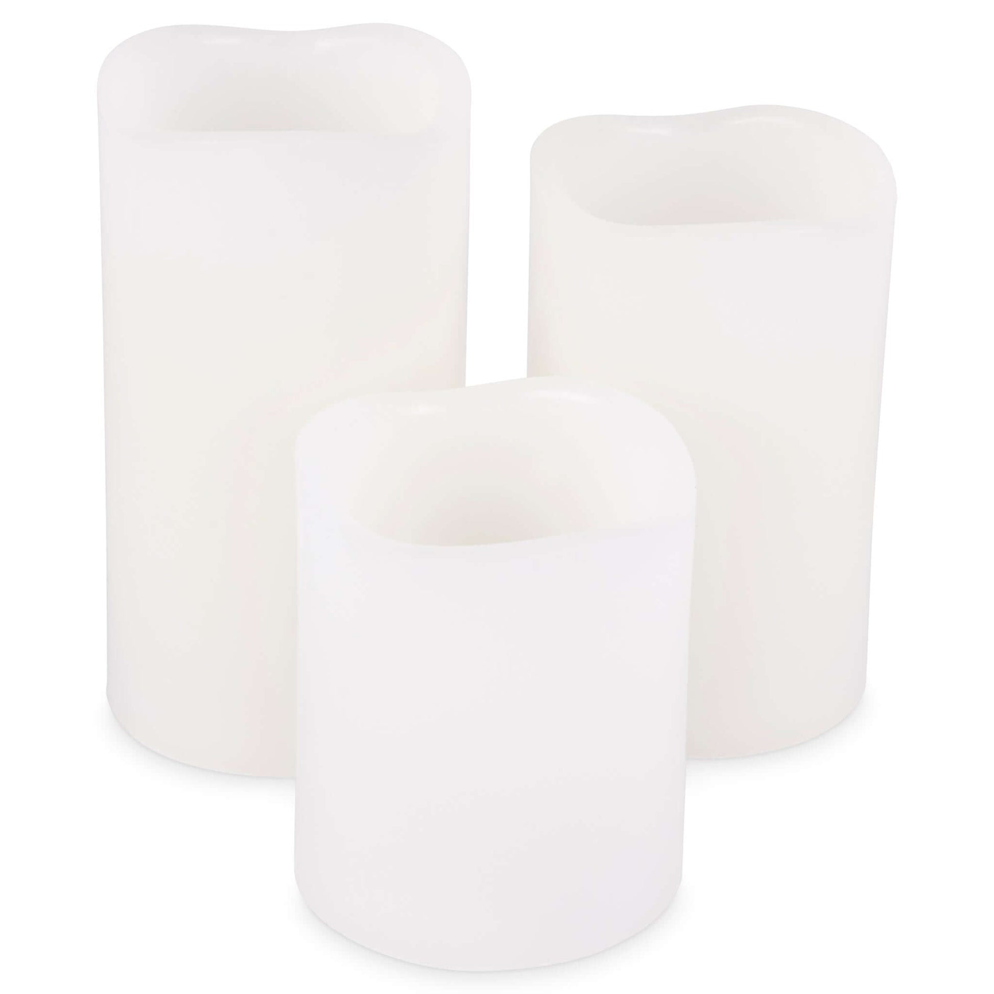 LED Remote Control Vanilla Wax Candles - 3 Pack Clearance