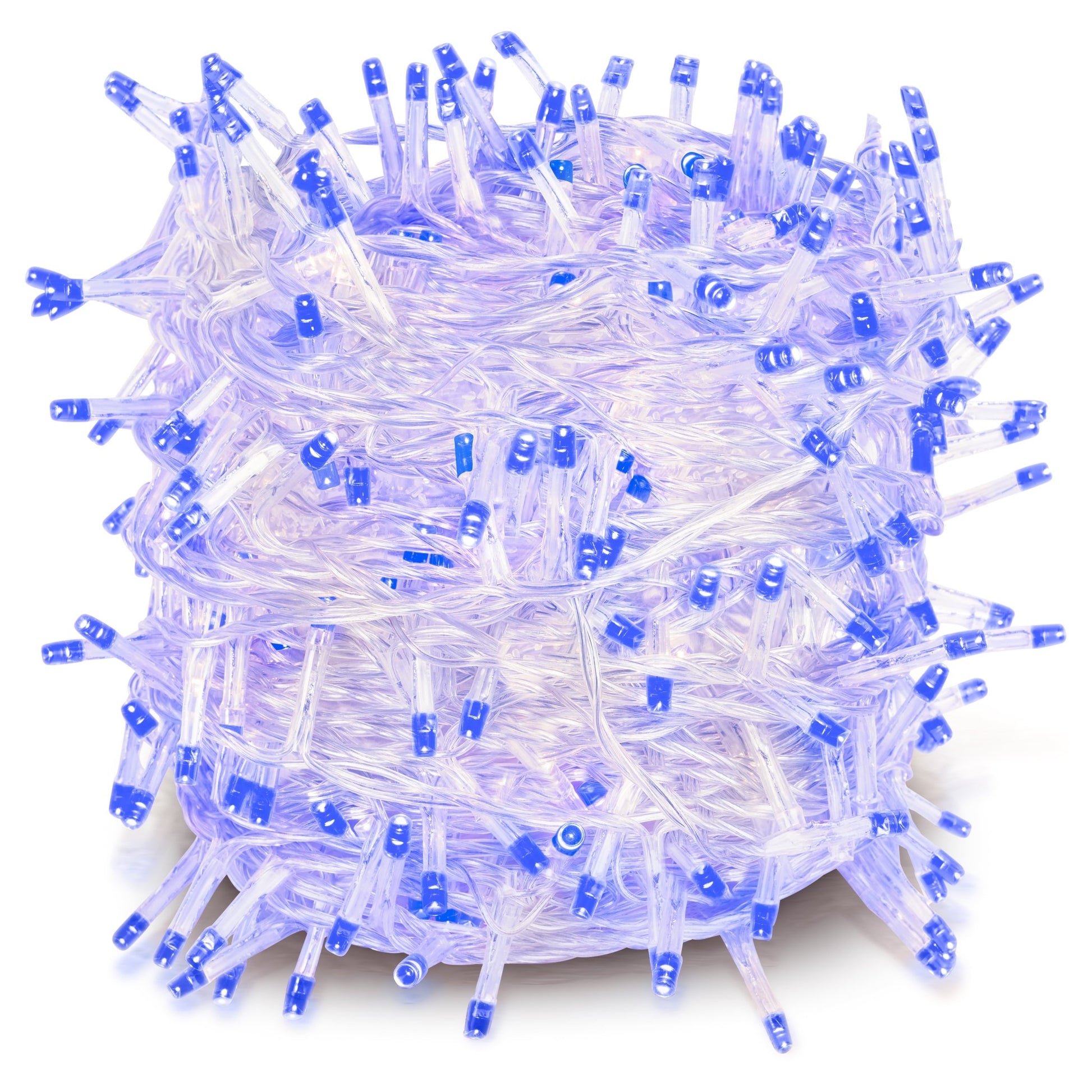 LED Waterproof Fairy Lights 8 Function with Clear Cable (600 Lights - 46M) - Blue Lights Lighting Bargainia