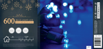 LED Waterproof Fairy Lights 8 Function with Green Cable (600 Lights - 46M Cable) - Blue - Bargainia.com - 